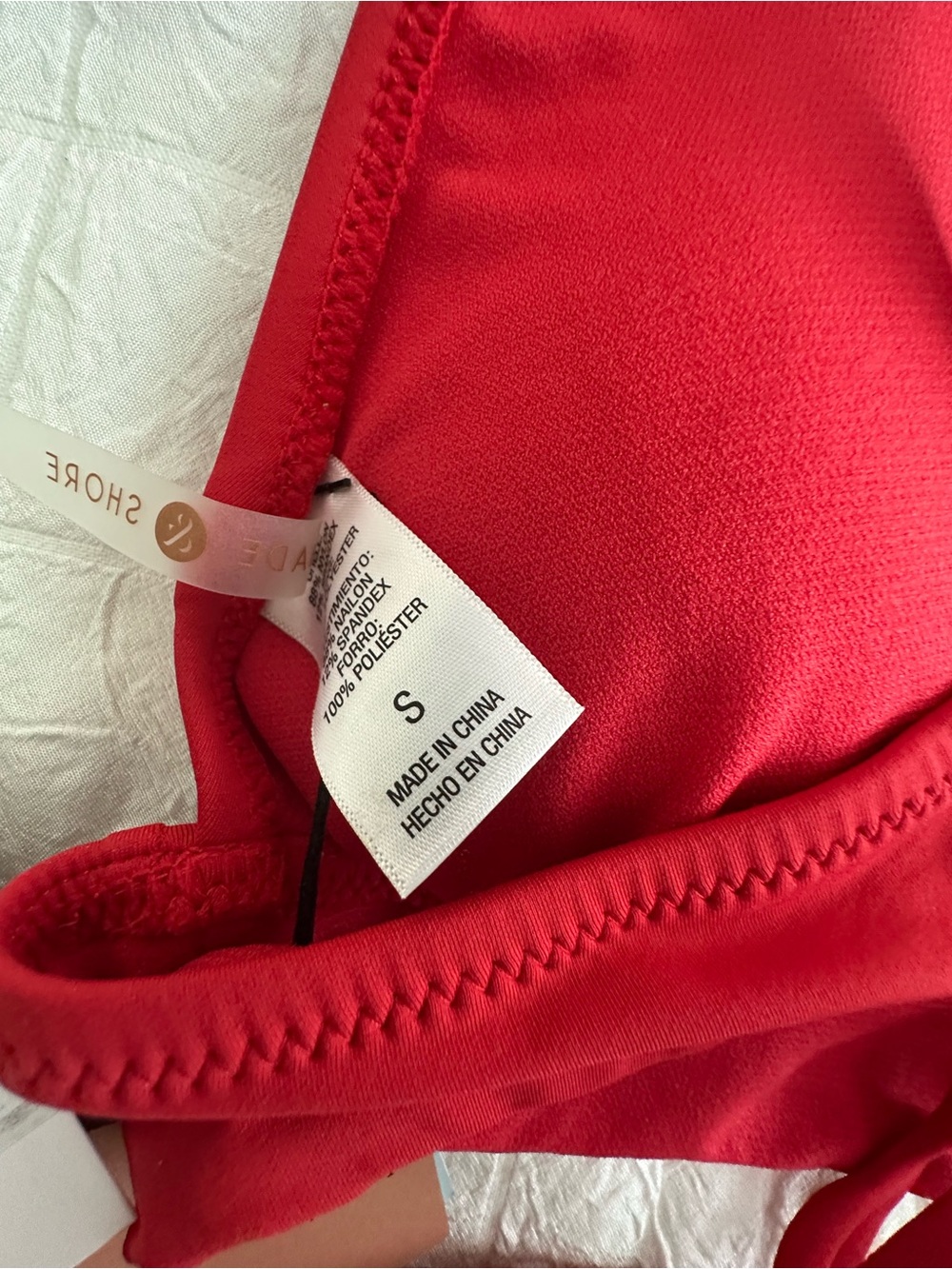 Shade & Shore Red Ruffle Triangle Bikini - Picture 6 of 8